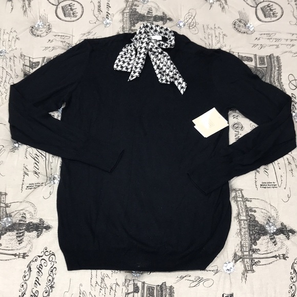 14th & Union Women's Tie Scarf Knit Pullover Sweater - Picture 2 of 6